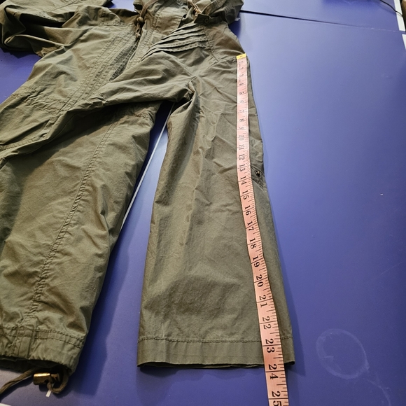 Denim Co. Hooded Lightweight Jacket Utility Pockets Green Women's Size 10 - Picture 13 of 16